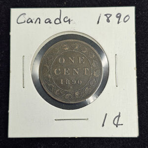1890 H Canada 1 One Cent Large Penny Nice Condition Made In The UK
